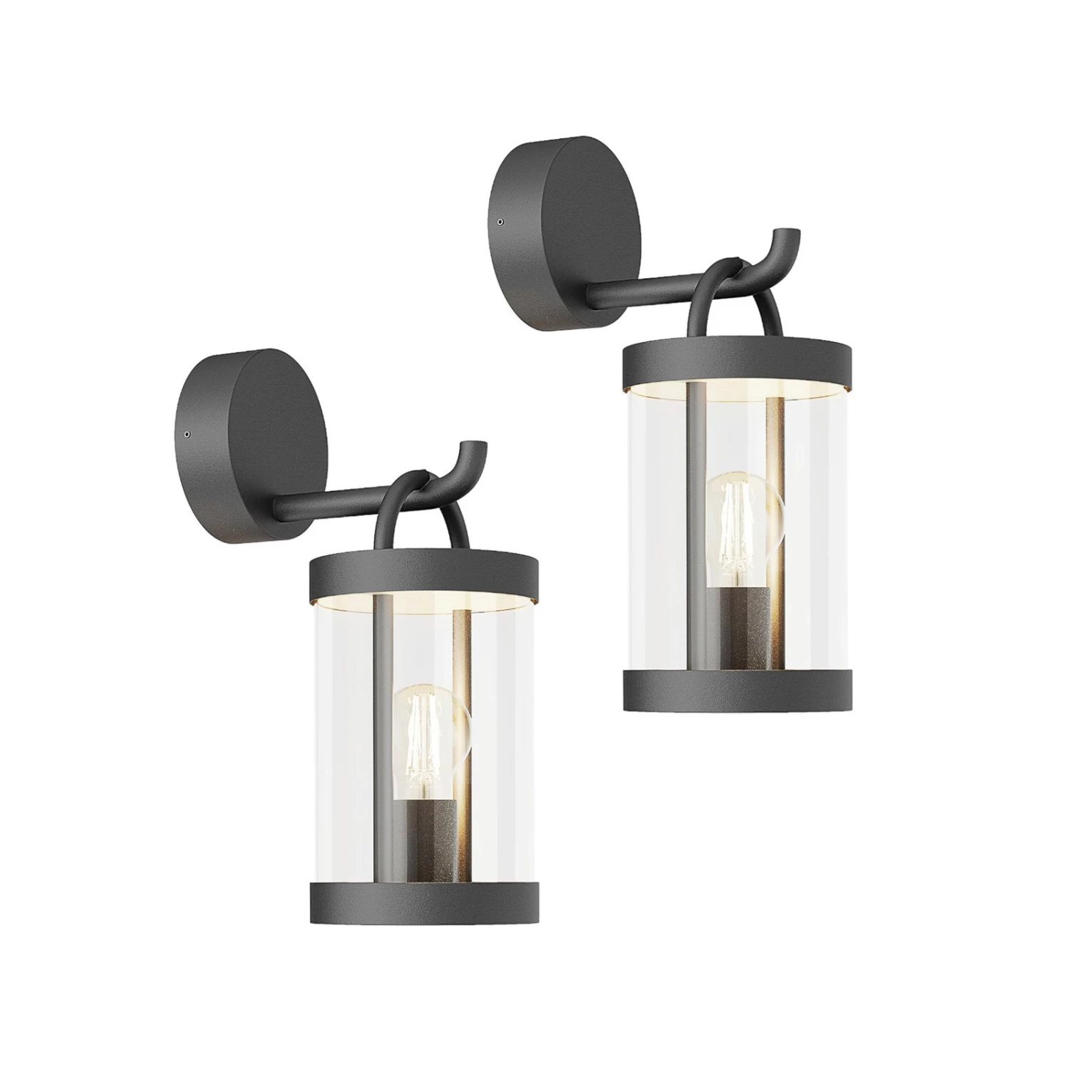 Lucande Cassian AuĂenwandleuchte, 2er-Set