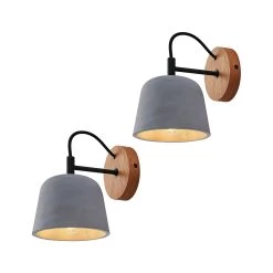 Lucande Kalinda Wandleuchte Betonschirm 2er-Set