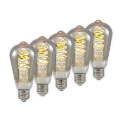 Lucande LED E27 ST64 4W 1.800K Dimmbar Titan 5er