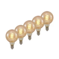Lucande LED E27 G95 4W 2.700K Dimmbar Amber 5er