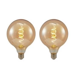 Lucande LEDE27 G125 4W 2.700K Dimmbar Amber 2er