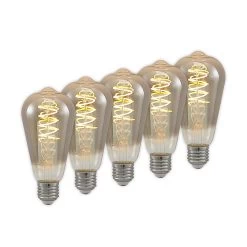 Lucande LED E27 ST64 4W 1.800K Dimmbar Smoke 5-er