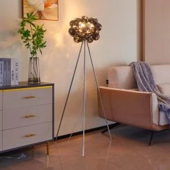 Lucande Diborah Stehleuchte, Rauchig