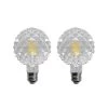Lucande E27 3,8W LED-Lampe G95 2700K Struktur Klar 2er-Set