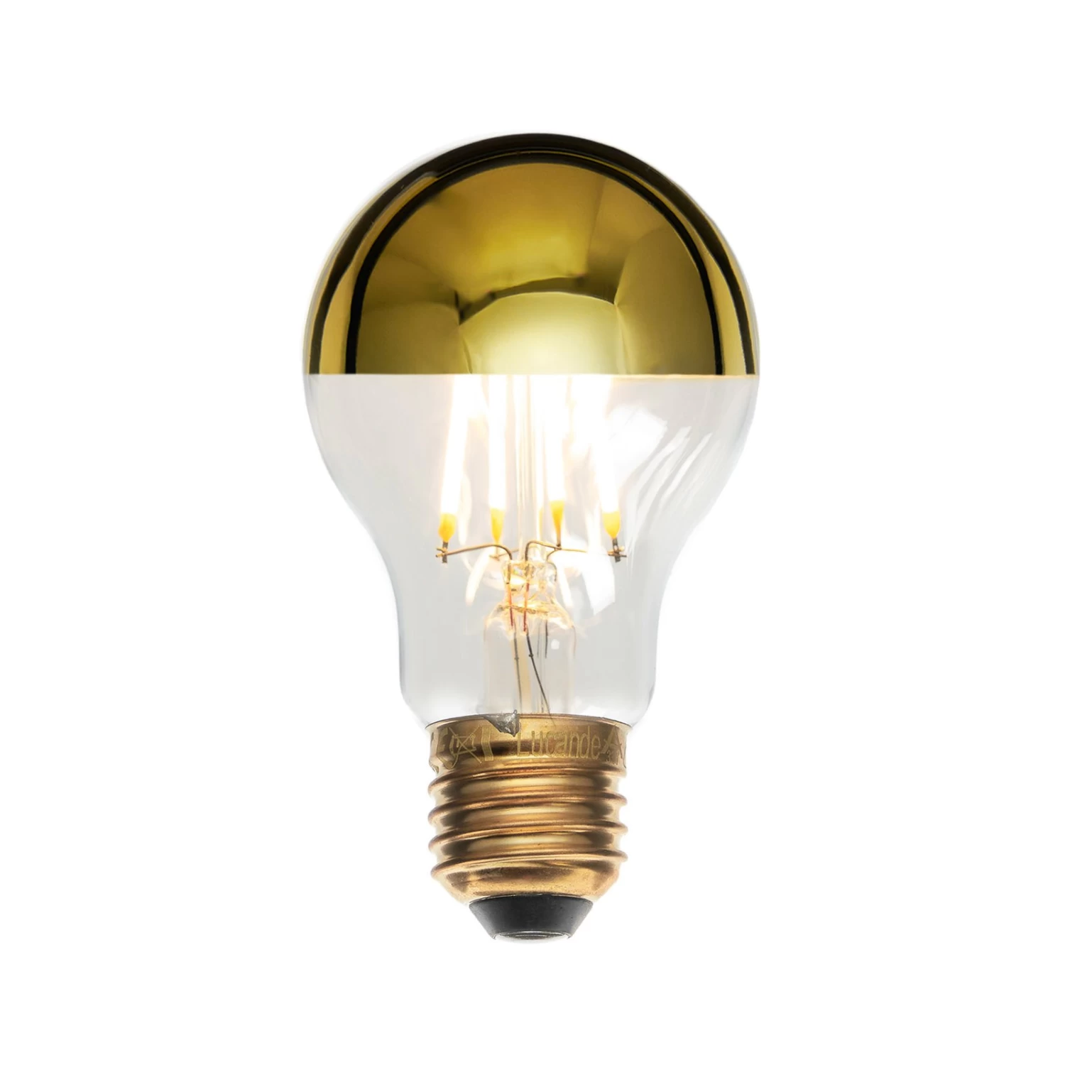 Lucande E27 3,5W LED-Kopfspiegellampe A60 2700K Gold 2er â Bild 3