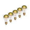 Lucande E27 3,5W LED-Kopfspiegellampe A60 2700K Gold 5er