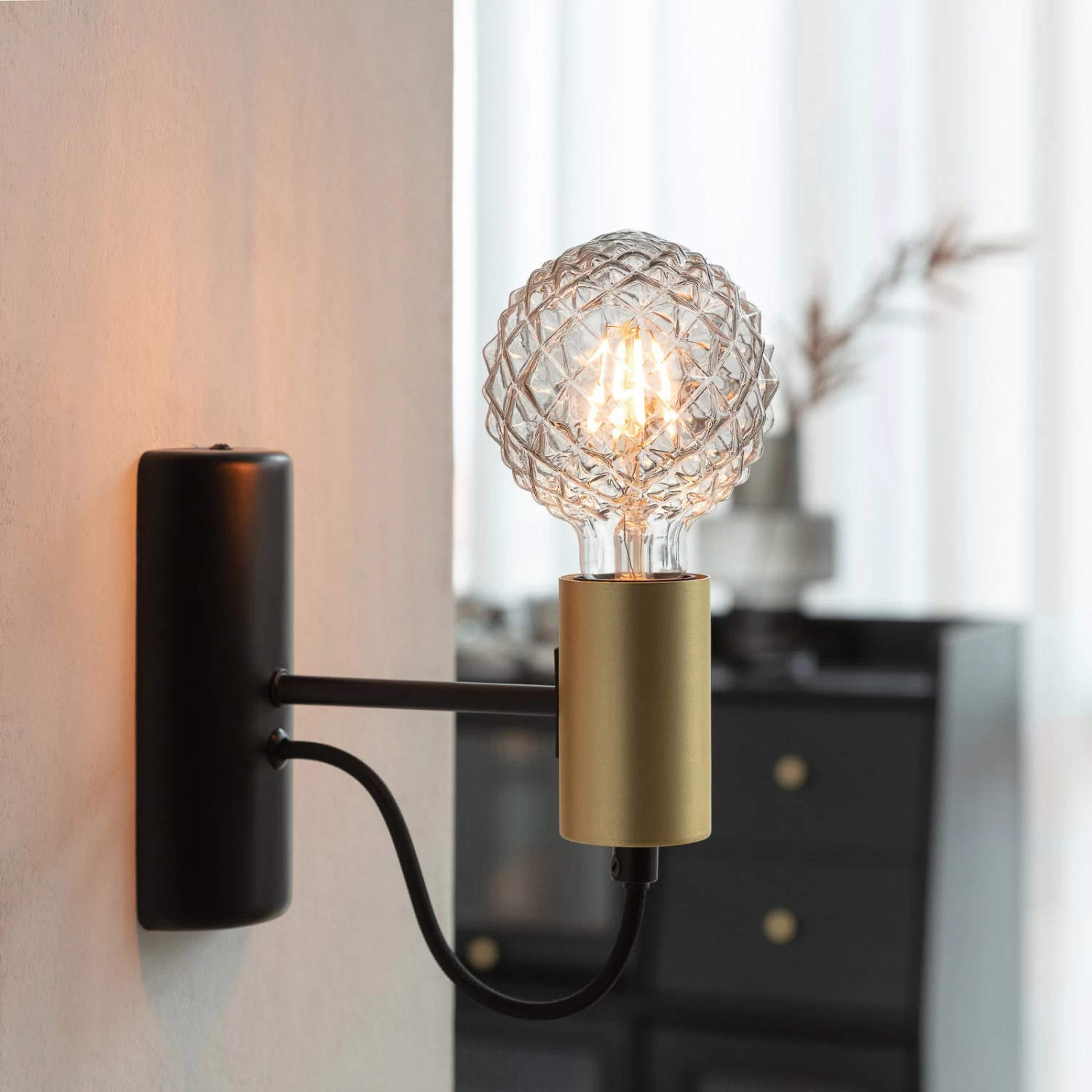 Lucande E27 3,8W LED-Lampe G95 918 Struktur Smoke 2er-Set – Bild 3