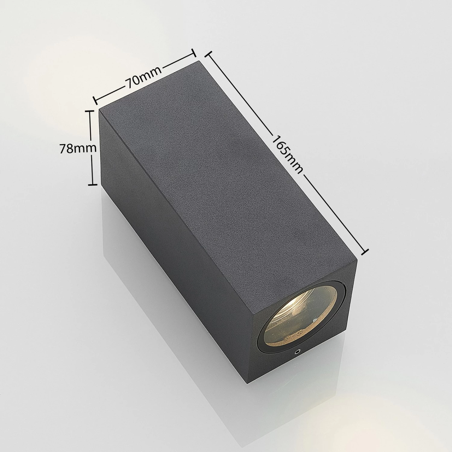 Lucande AuĂenwandstrahler Lavina 2-fl. GU10 Dunkelgrau 4er â Bild 3