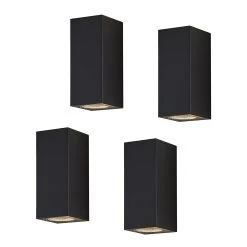 Lucande Außenwandstrahler Lavina 2-fl. GU10 Dunkelgrau 4er