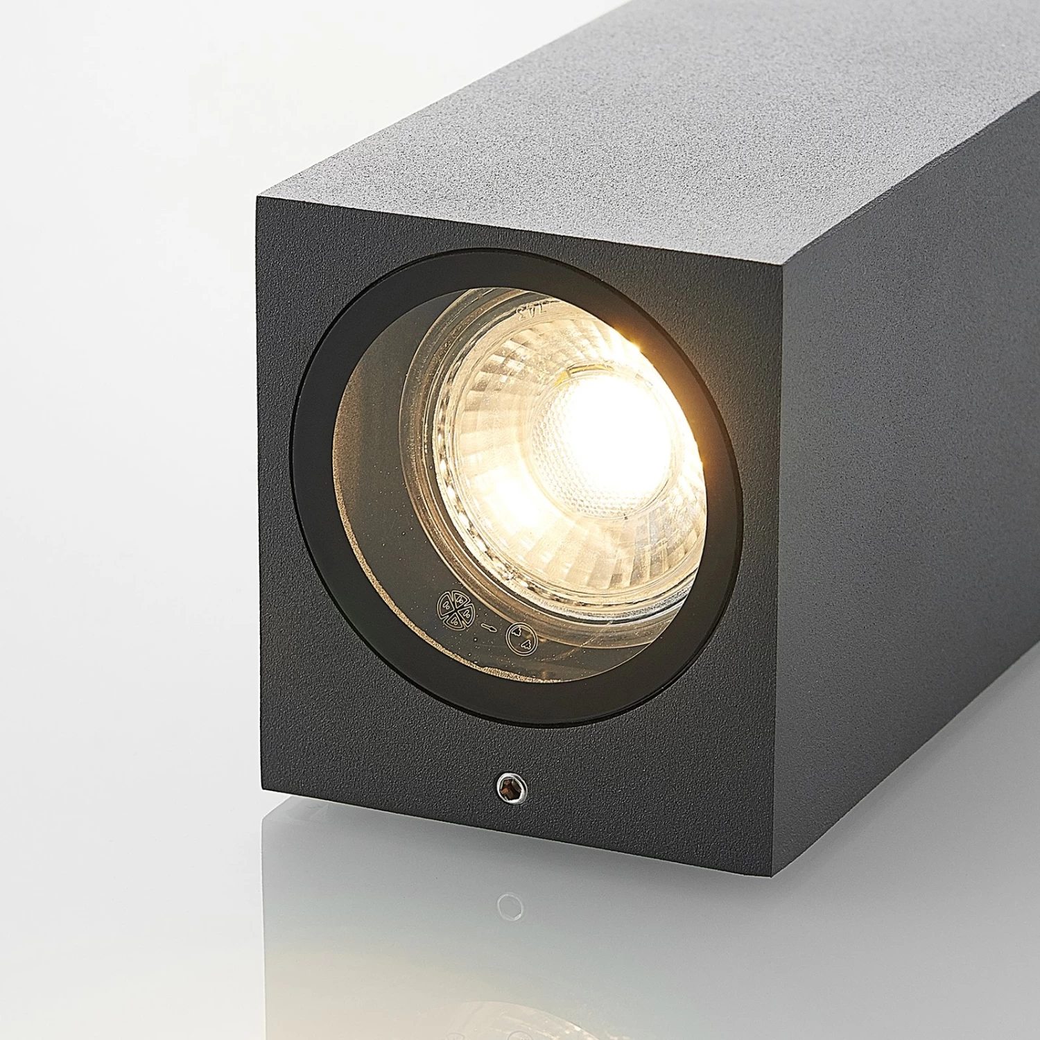 Lucande AuĂenwandstrahler Lavina 2-fl. GU10 Dunkelgrau 4er â Bild 7