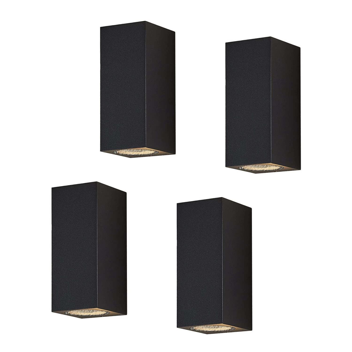 Lucande AuĂenwandstrahler Lavina 2-fl. GU10 Dunkelgrau 4er