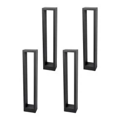 Lucande Grafitgraue LED-Wegelampe Jupp, 60 Cm, 4er-Set