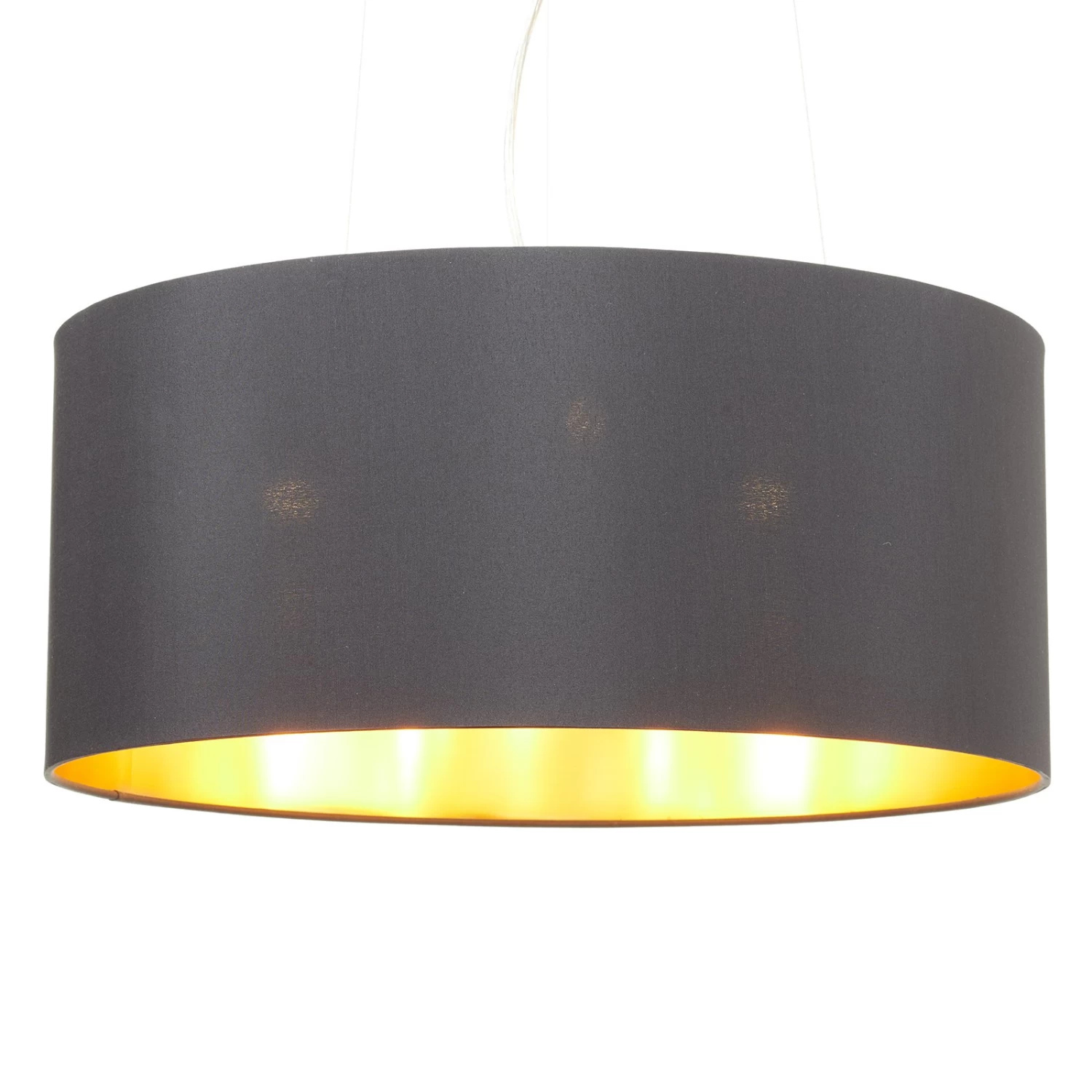 Lucande Patrik Textil-Hängeleuchte Ø53cm Schwarz – Bild 4