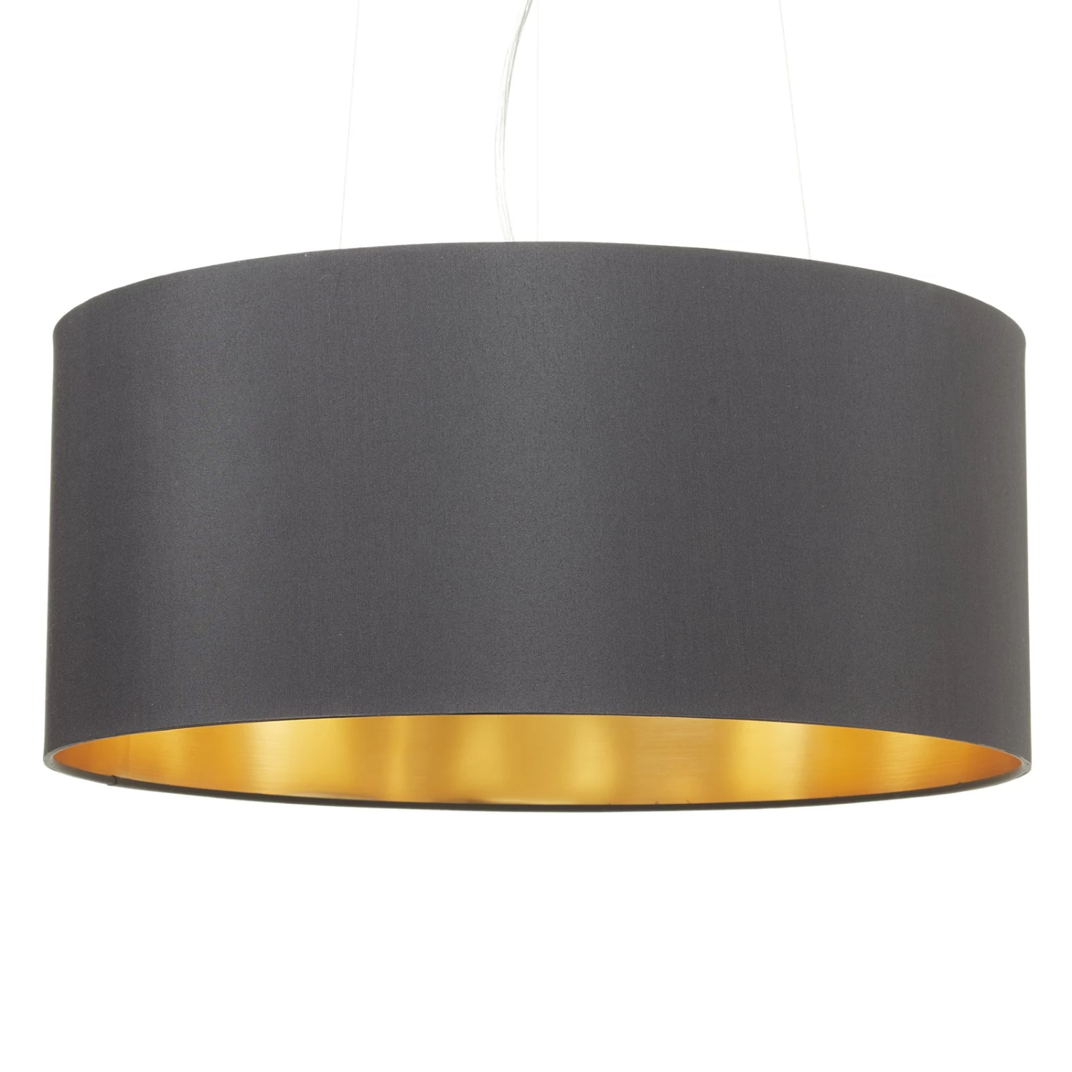 Lucande Patrik Textil-Hängeleuchte Ø53cm Schwarz – Bild 5