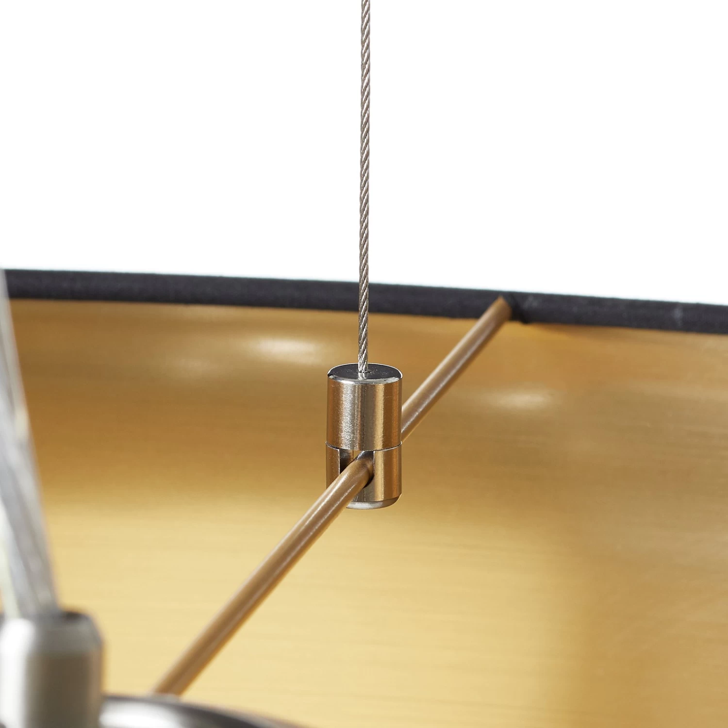 Lucande Patrik Textil-Hängeleuchte Ø53cm Schwarz – Bild 7