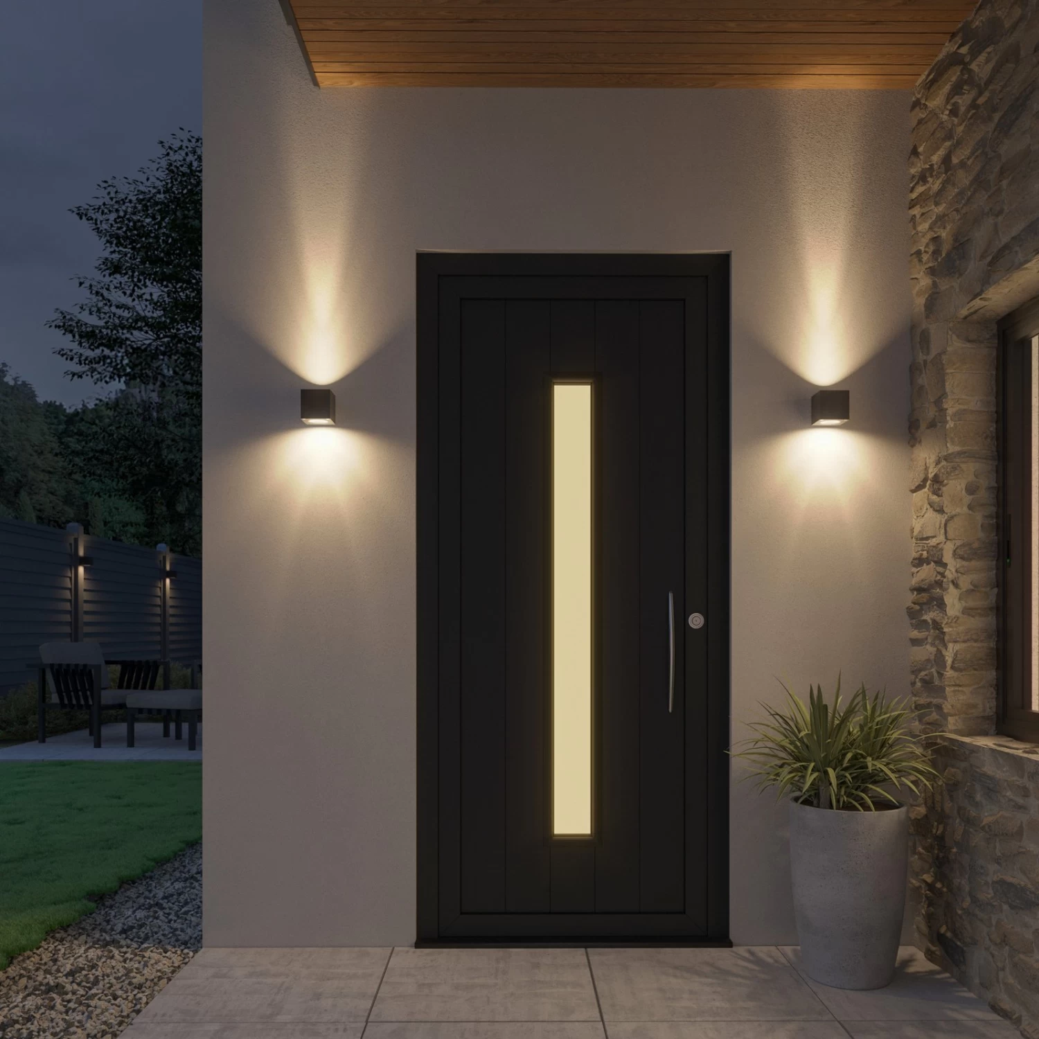 Lucande LED-AuĂenwandleuchte Jarno, Grafit â Bild 3