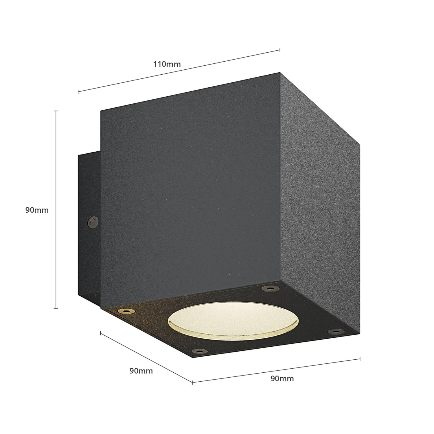 Lucande LED-AuĂenwandleuchte Jarno, Grafit â Bild 4