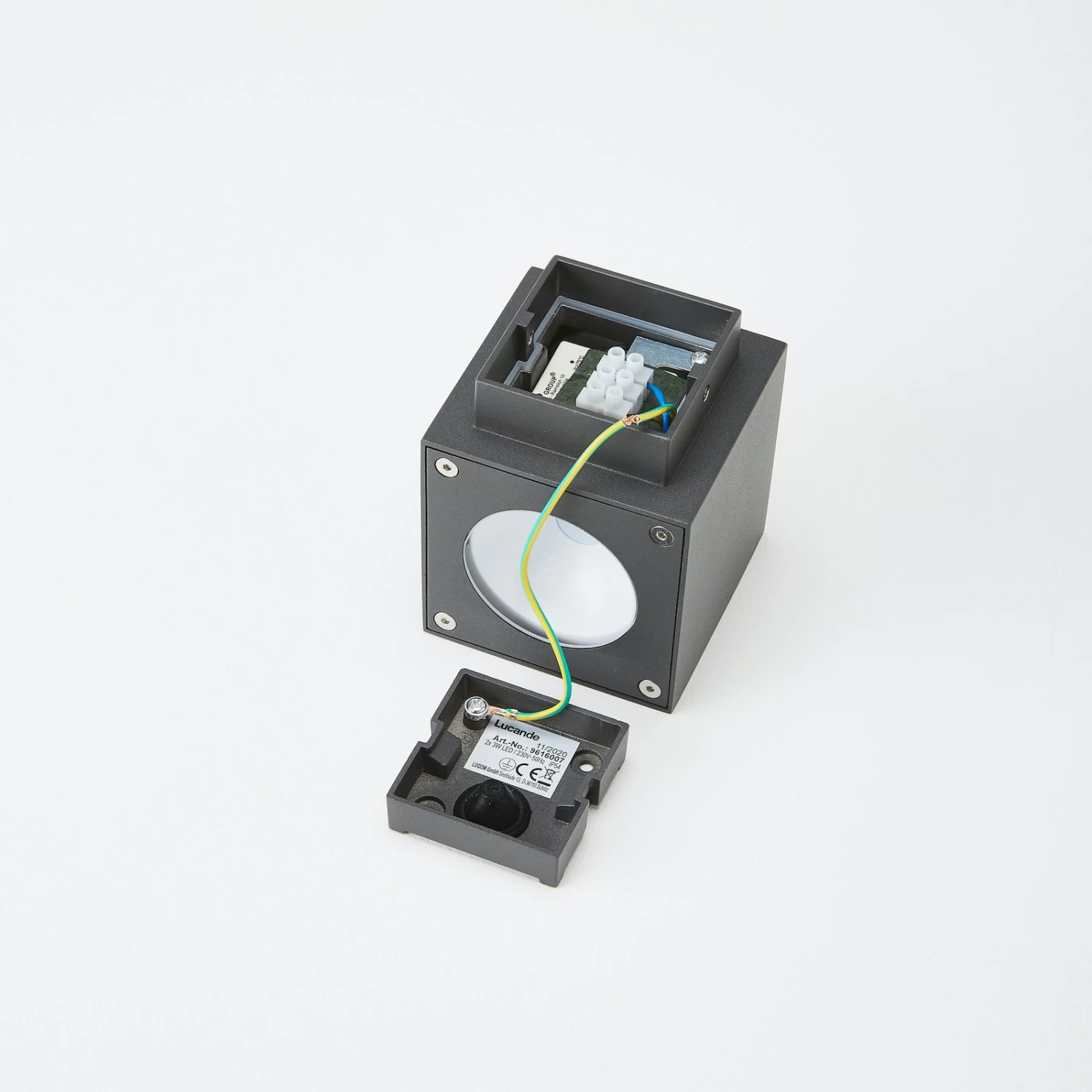 Lucande LED-AuĂenwandleuchte Jarno, Grafit â Bild 7