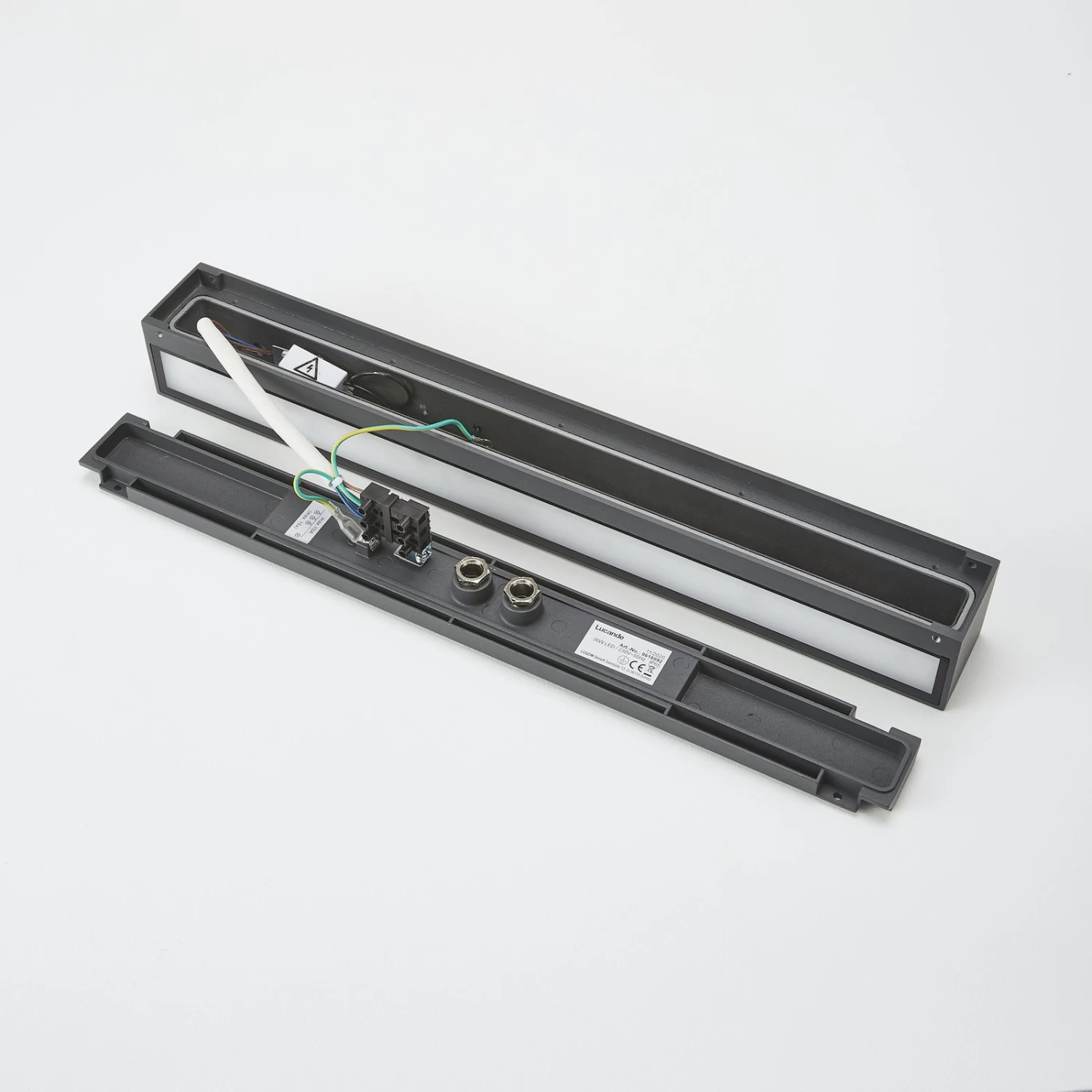 Lucande Lengo LED-Wandlampe, 50 Cm, Grafit, 2-fl. â Bild 9