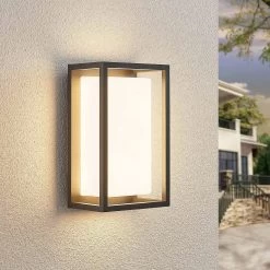 Lucande Ilirian LED-Außenwandleuchte Aus Aluminium