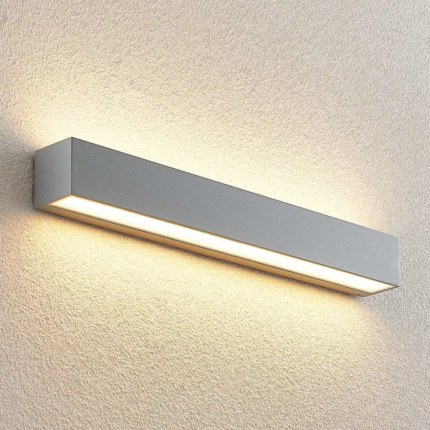 Lucande Lengo LED-Wandlampe, 50 Cm, Silber, 2-fl. â Bild 2