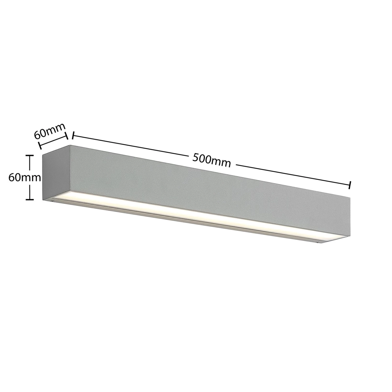 Lucande Lengo LED-Wandlampe, 50 Cm, Silber, 2-fl. â Bild 7