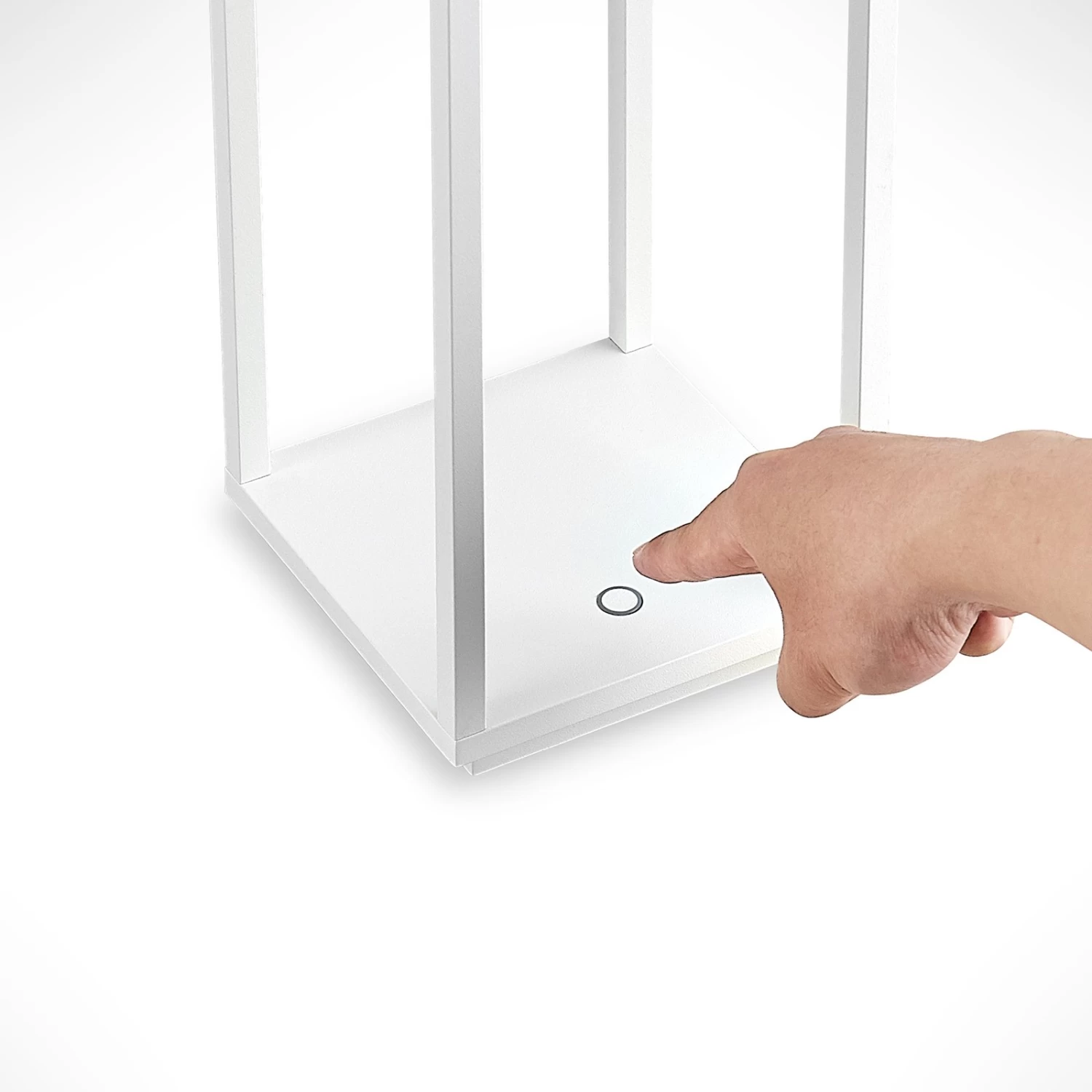 Lucande Elaja LED-Außenlaterne, USB, Weiß – Bild 4