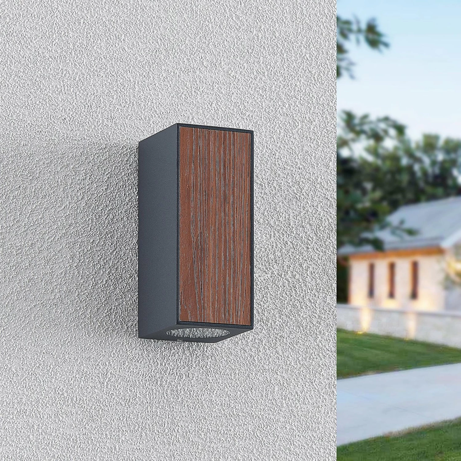 Lucande Cimala Außenwandlampe 2xGU10, Höhe 16,5cm – Bild 2