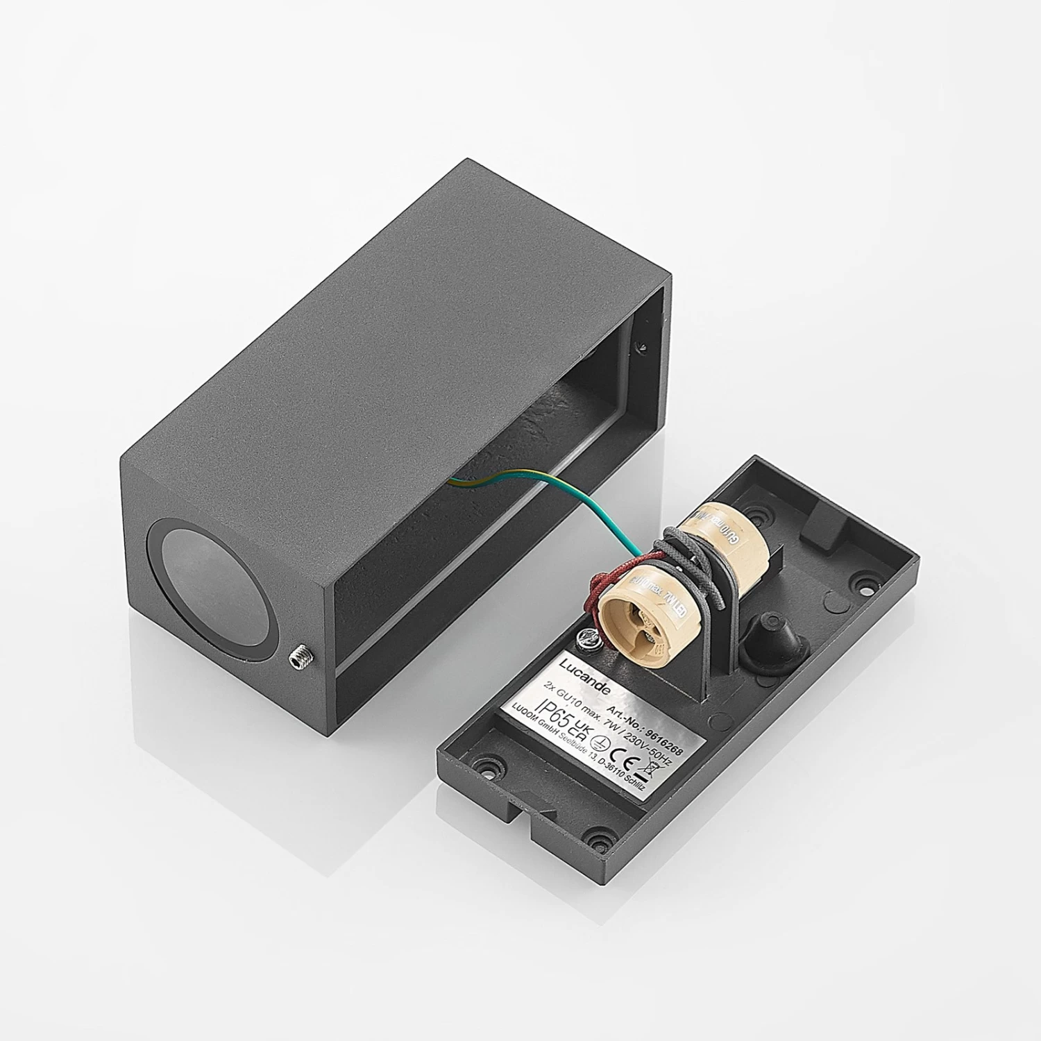 Lucande Cimala Außenwandlampe 2xGU10, Höhe 16,5cm – Bild 9