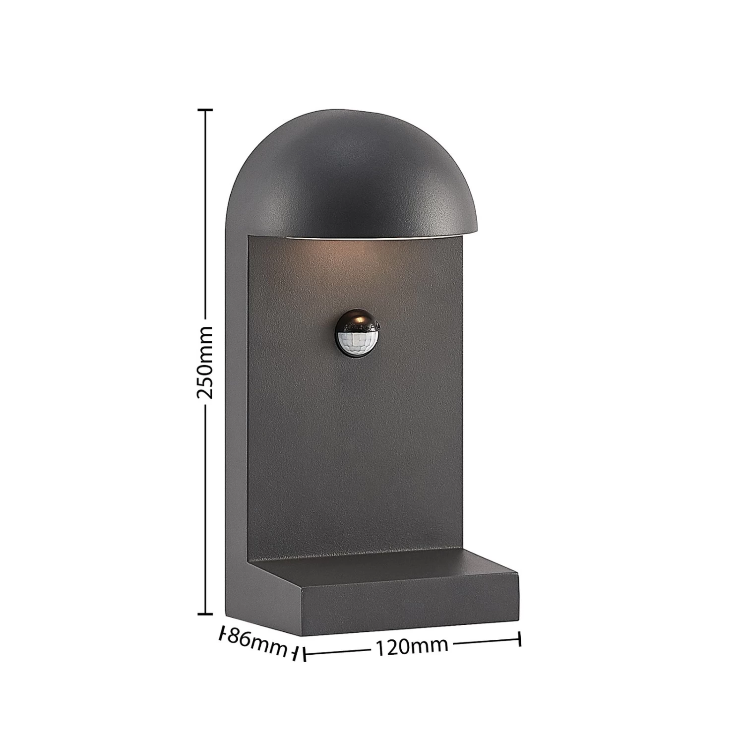 Lucande Jasmia Sensor-AuĂenwandlampe, Dunkelgrau â Bild 7