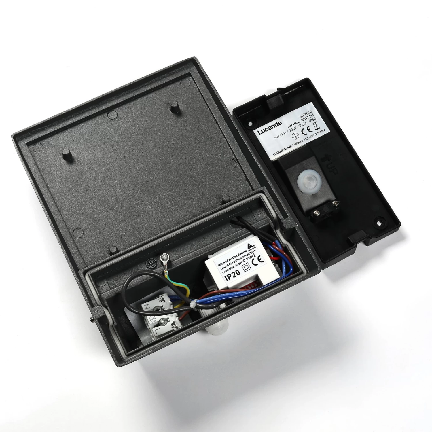 Lucande Kosman LED-Hausnummernleuchte, Sensor – Bild 8