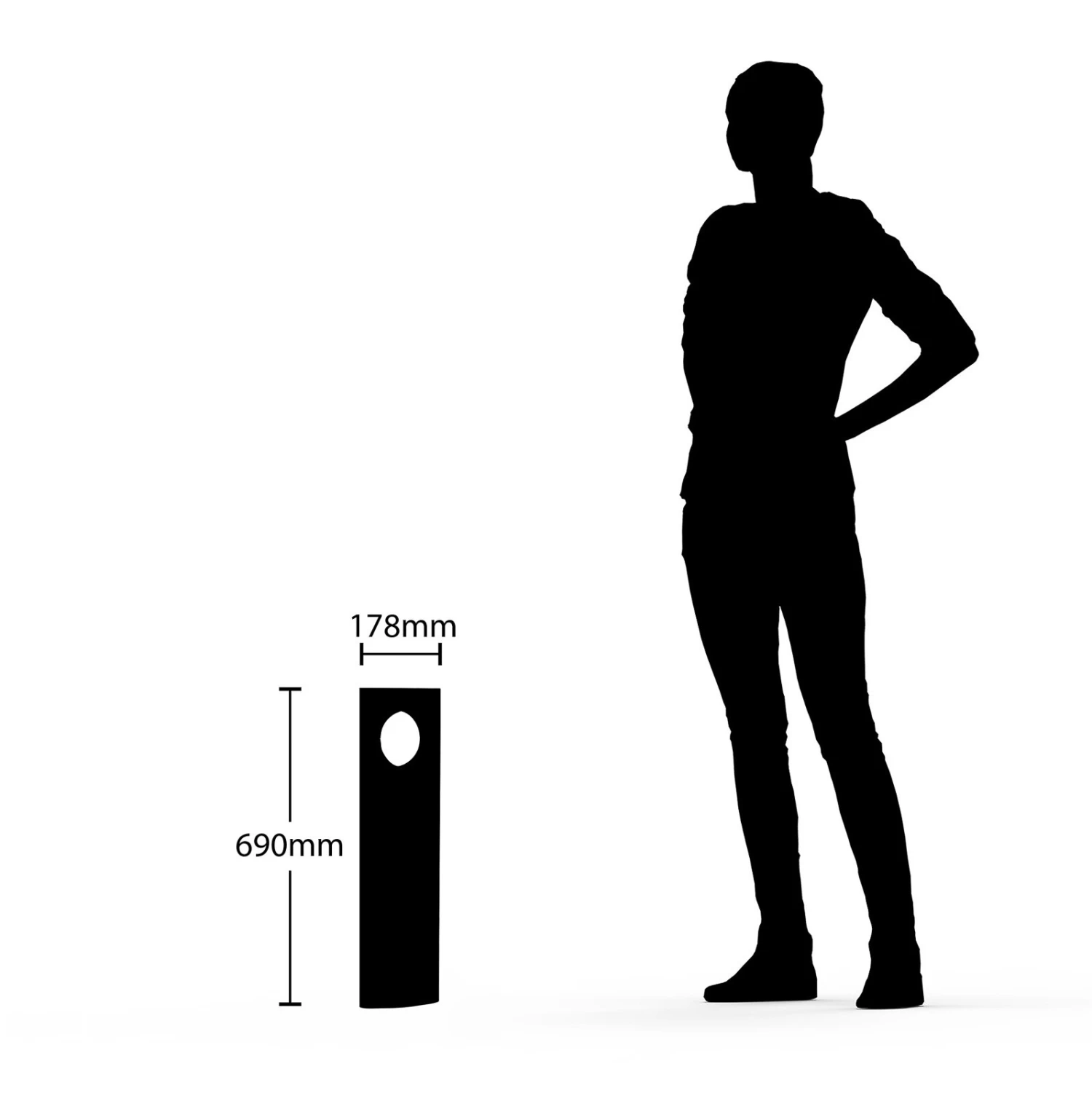 Lucande Forama LED-Wegeleuchte, Dunkelgrau – Bild 5