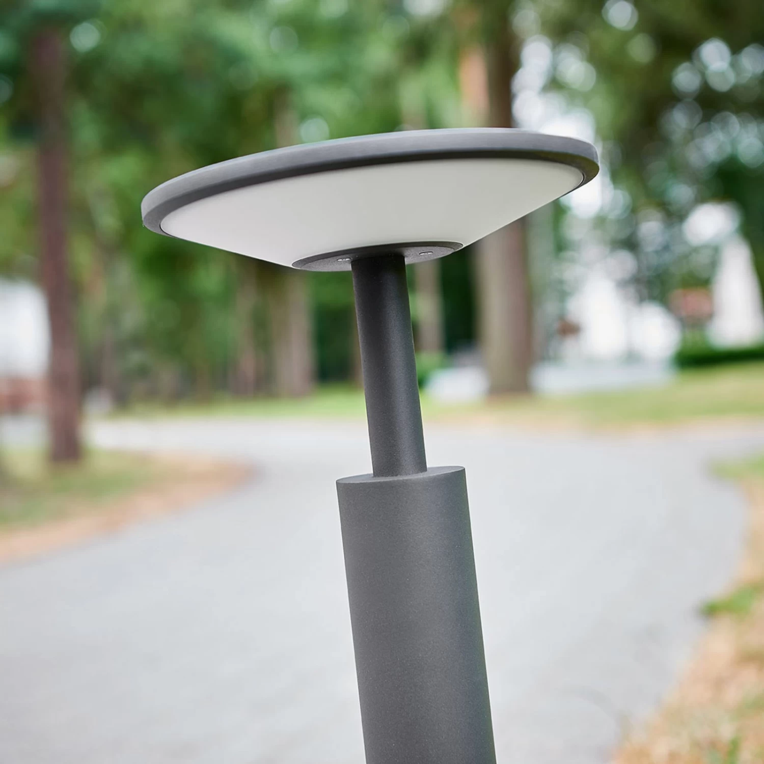 Lucande Anthrazitfarbene LED-Wegeleuchte Fenia – Bild 6