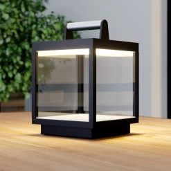 Lucande LED-Tischleuchte Cube Für Außen, Akkubetrieb