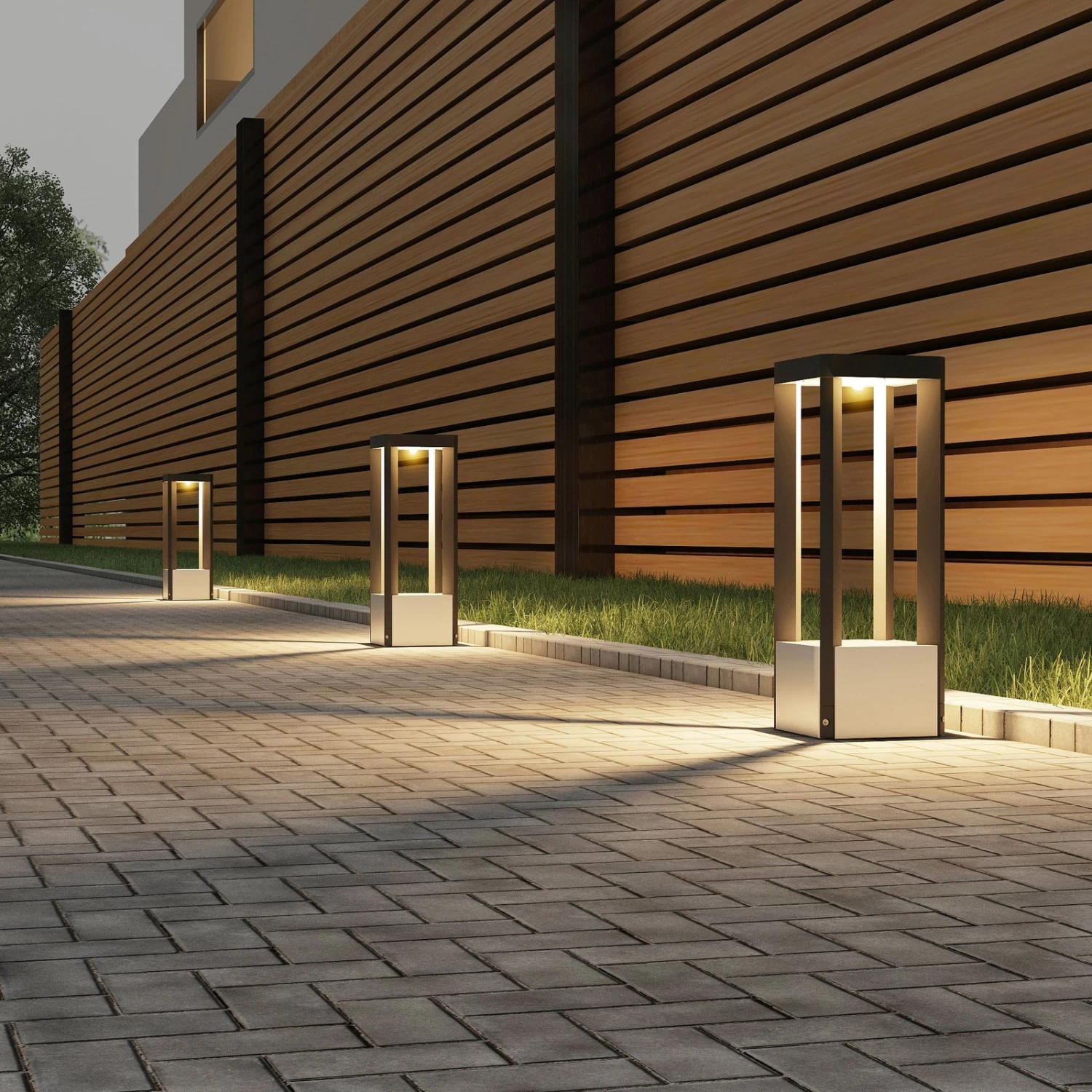 Lucande Kalisa LED-Sockelleuchte, Eckig â Bild 2