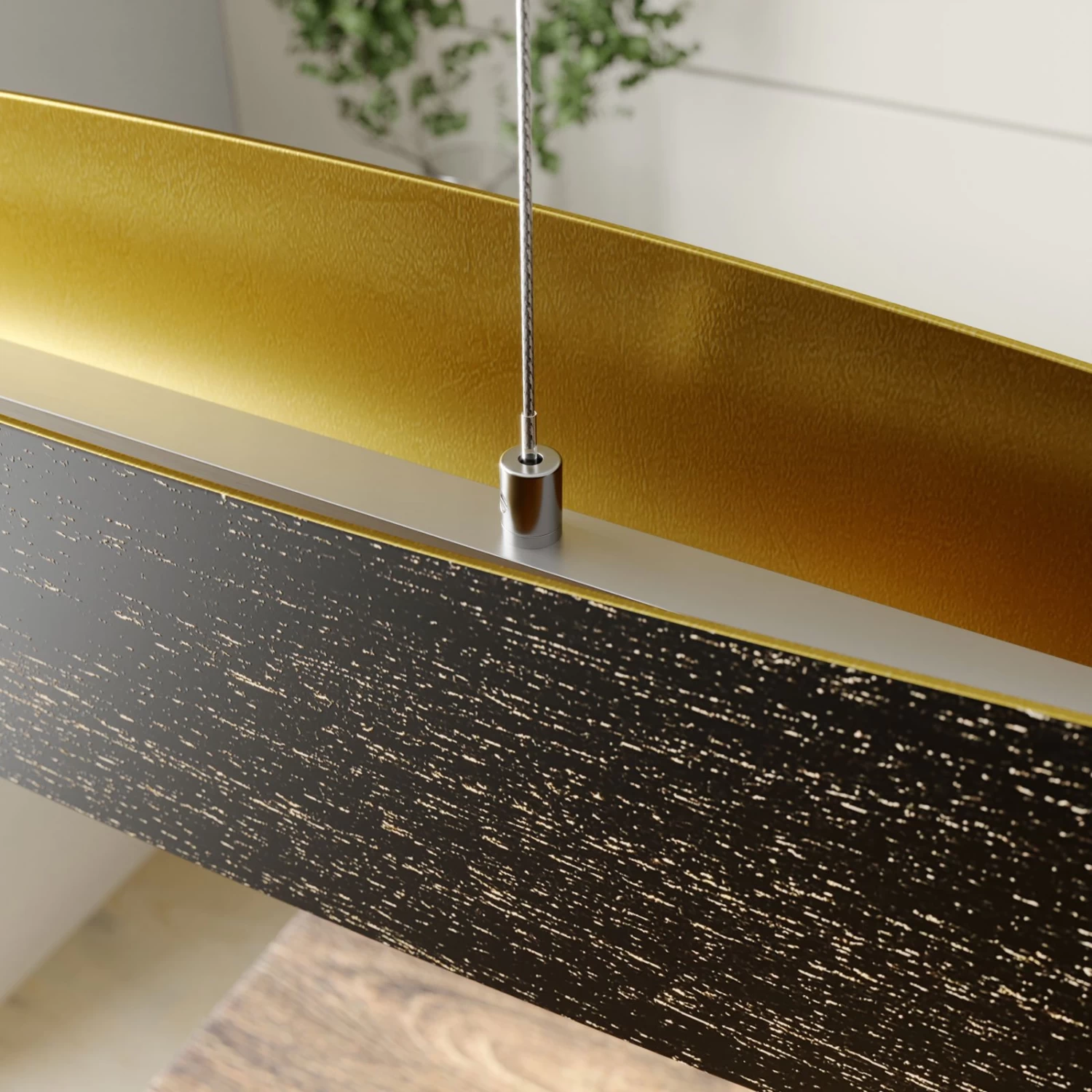 Lucande Dimmbare LED-HĂ€ngeleuchte Ebu, Schwarz-gold â Bild 5