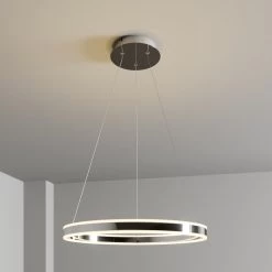 Lucande LED-Pendelleuchte Lyani In Chrom, Dimmbar, 60 Cm