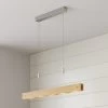 Lucande LED-Holz-Pendelleuchte Karinja Mit Dimmer, Natur