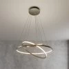 Lucande LED-Pendellampe Ezana Aus Drei Ringen, Nickel