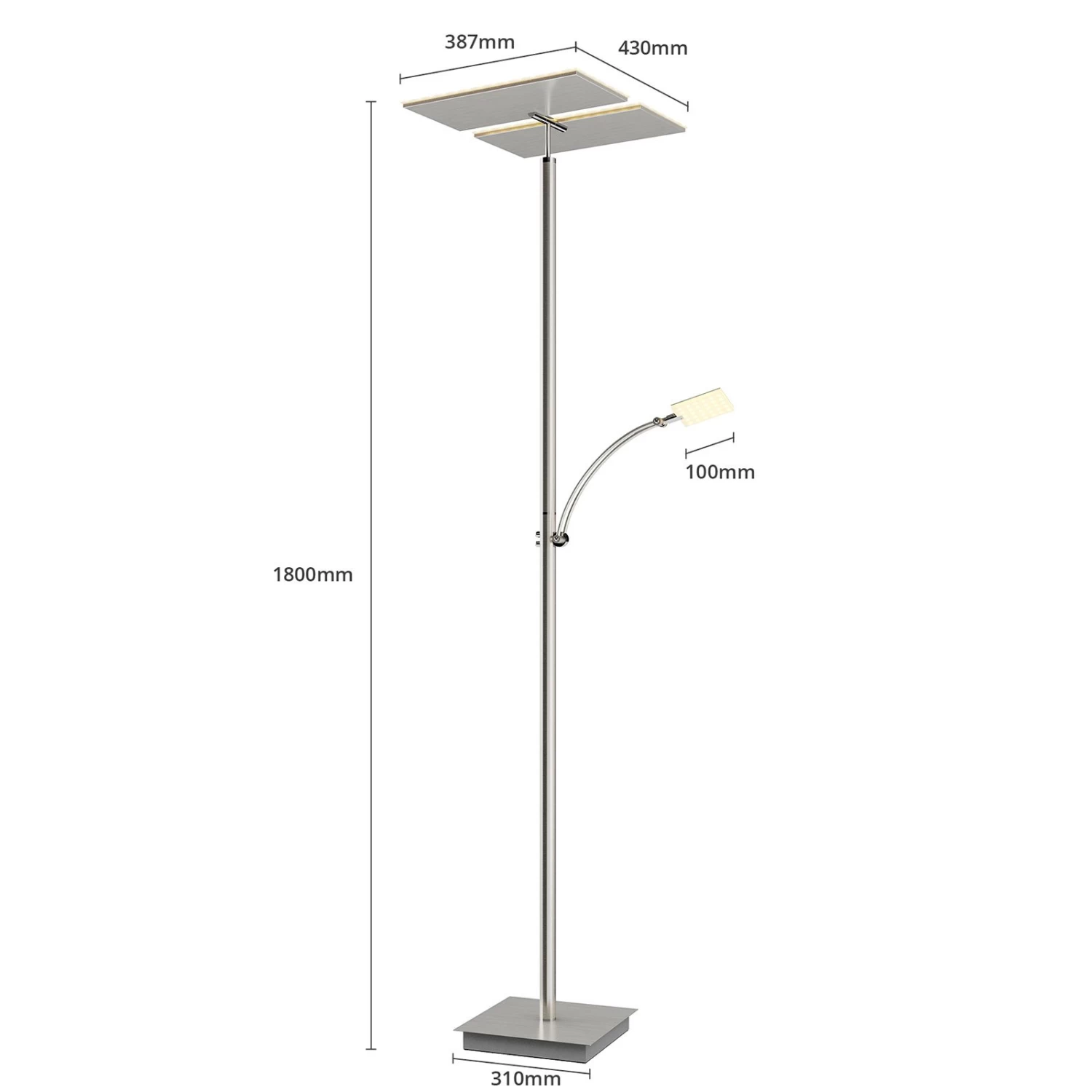 Lucande LED-Deckenfluter Parthena, Nickel â Bild 7