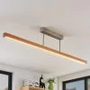 Lucande LED-Holz-Deckenleuchte Tamlin, Buchefarben, 140 Cm