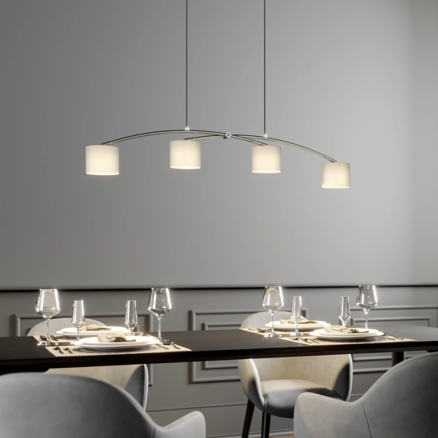 Lucande Juljana Pendellampe, 4-fl., Glasschirme â Bild 2