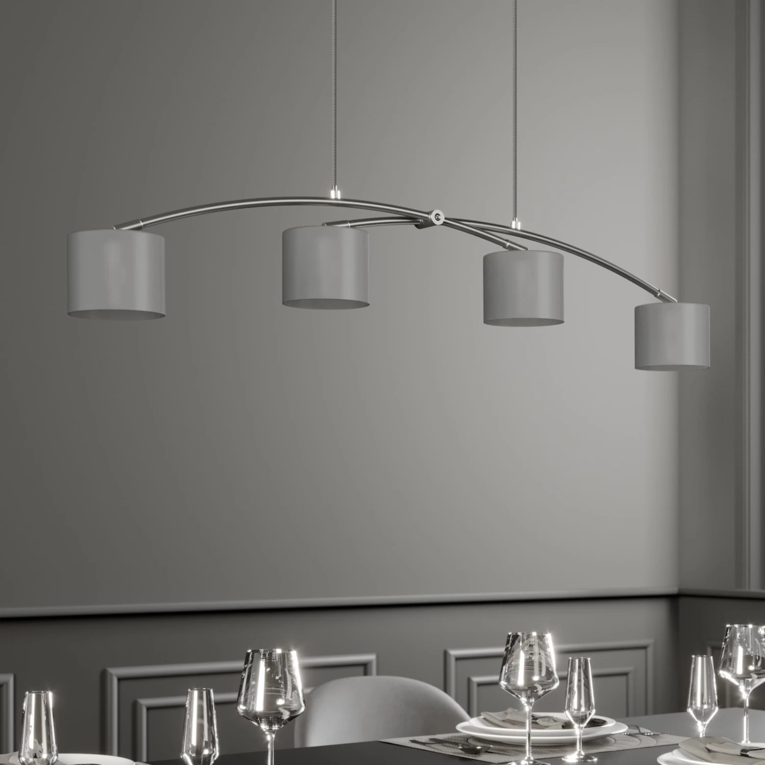 Lucande Juljana Pendellampe, 4-fl., Glasschirme â Bild 3