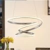 Lucande Sakina LED-Hängeleuchte Chrom Ø 58 Cm