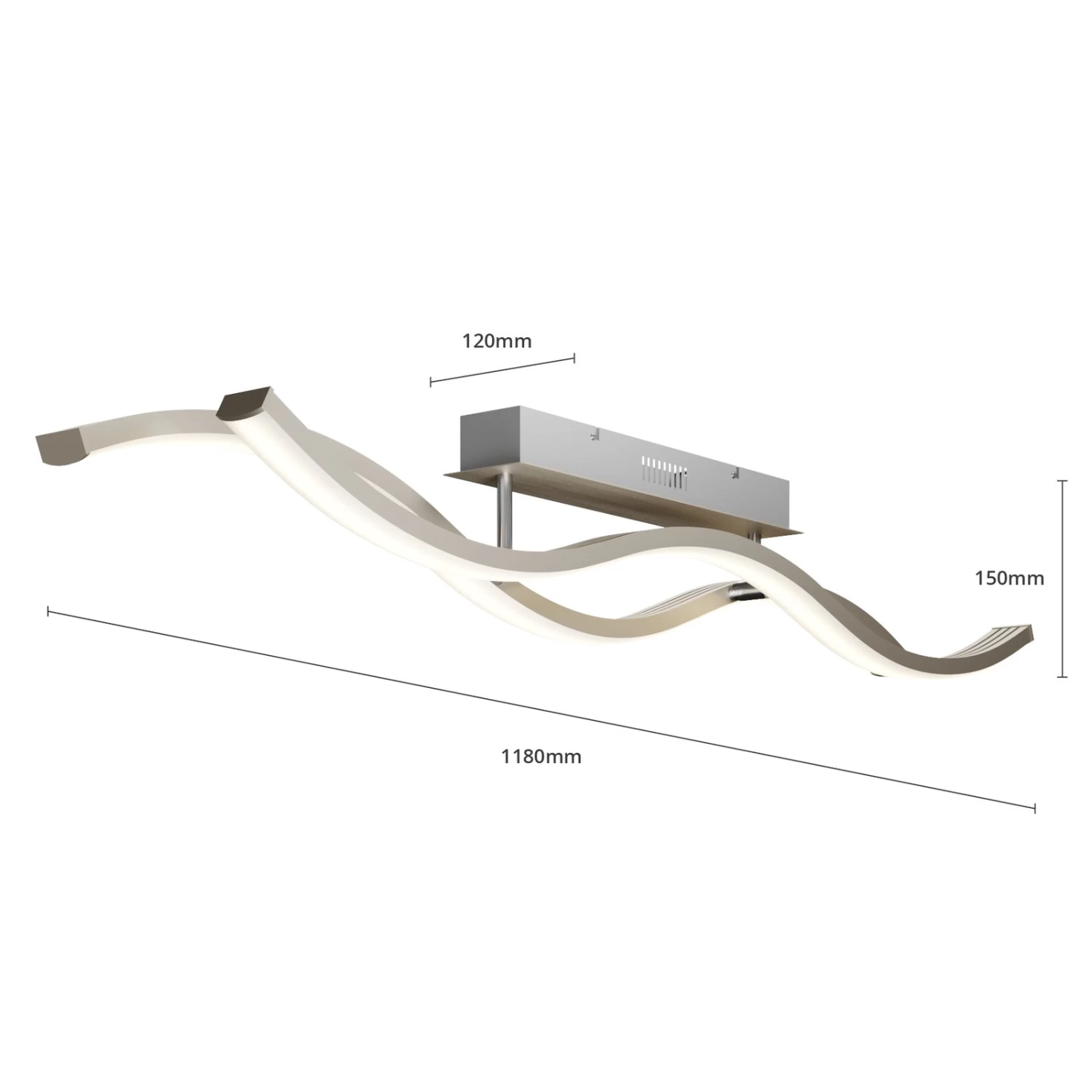 Lucande Mairia LED-Deckenleuchte, Wellenförmig – Bild 7