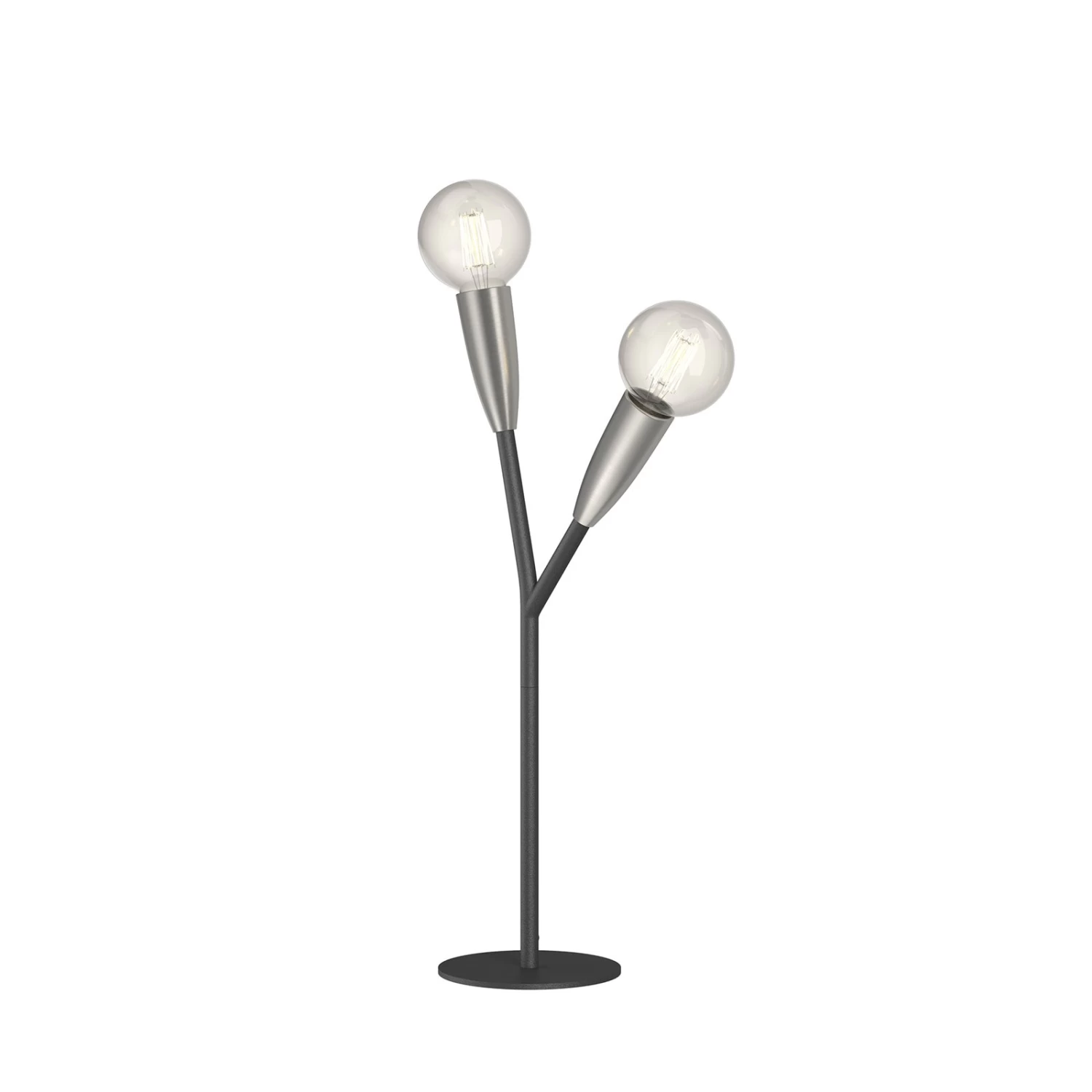 Lucande Carlea Tischlampe, 2-fl., Schwarz-nickel â Bild 6