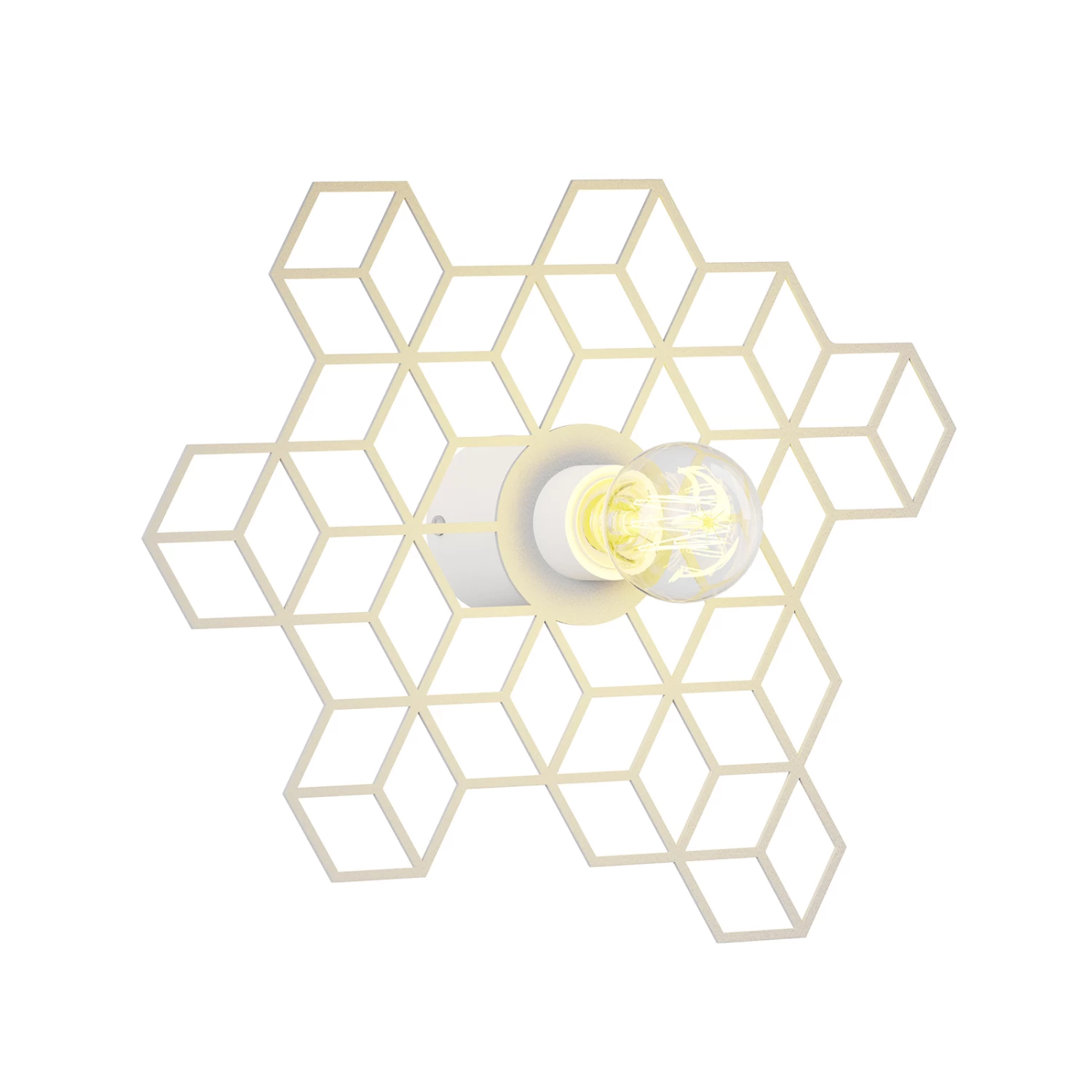 Lucande Alexaru Wandleuchte, Waben, Weiß – Bild 6