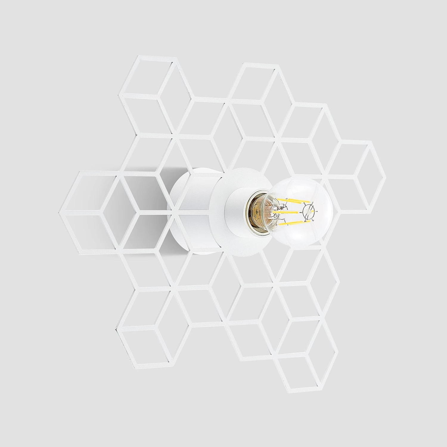 Lucande Alexaru Wandleuchte, Waben, Weiß – Bild 8