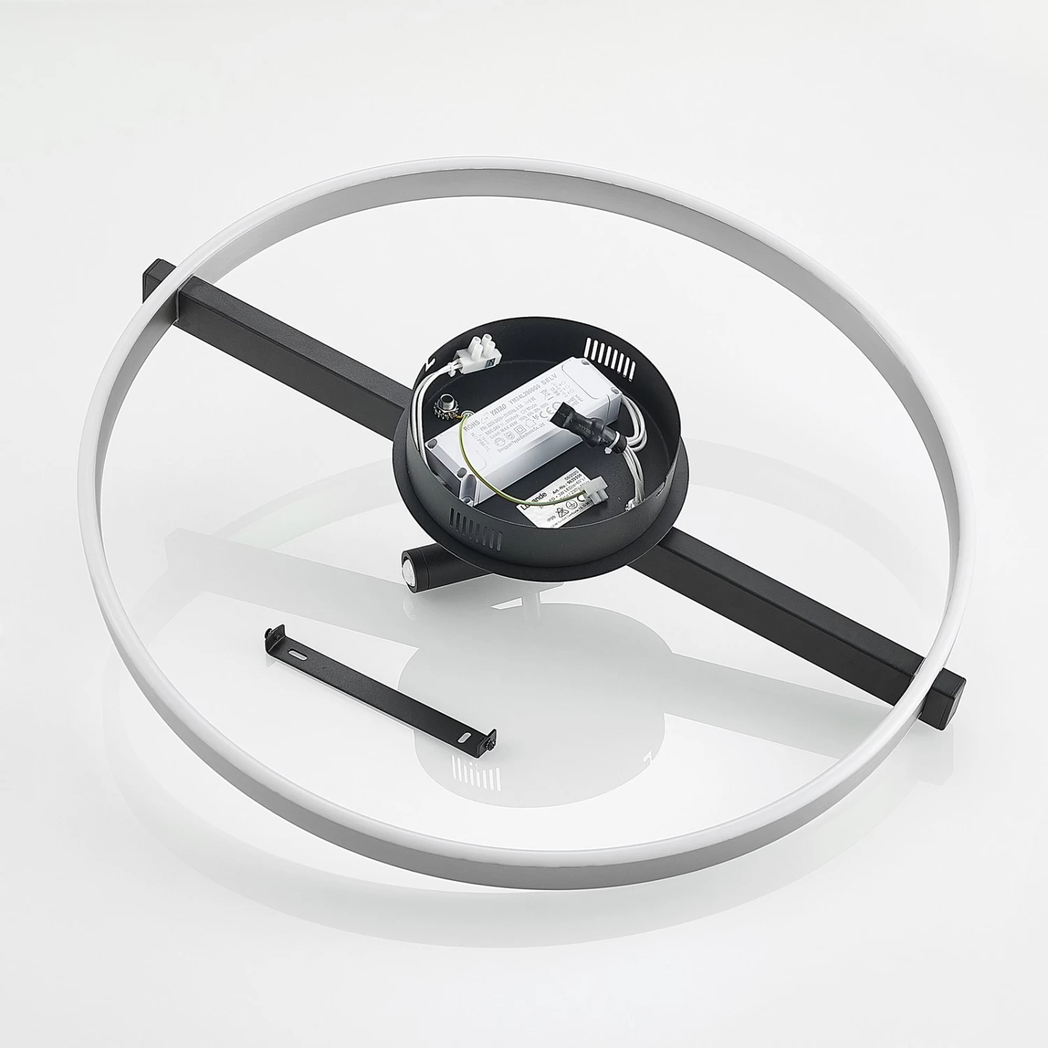 Lucande Matwei LED-Deckenlampe Ringförmig, Nickel – Bild 9