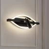 Lucande Matwei LED-Wandlampe, Oval, Nickel